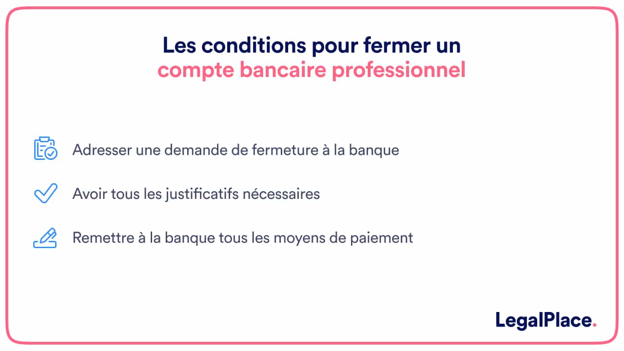 Les conditions pour fermer un compte bancaire professionnel